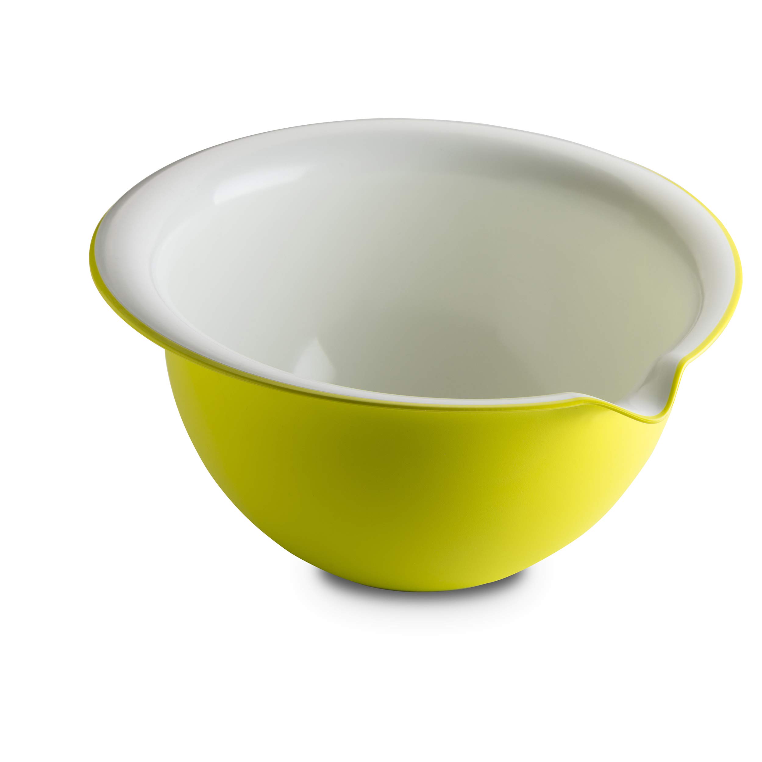 Omada Design Mixing Bowl 11,81 x 9,84 x 7,08 inch (30x25x18 cm), 105,59 fl oz (3 lt), White Inside and Colored Outside, in Antibacterial, Sanaliving Line