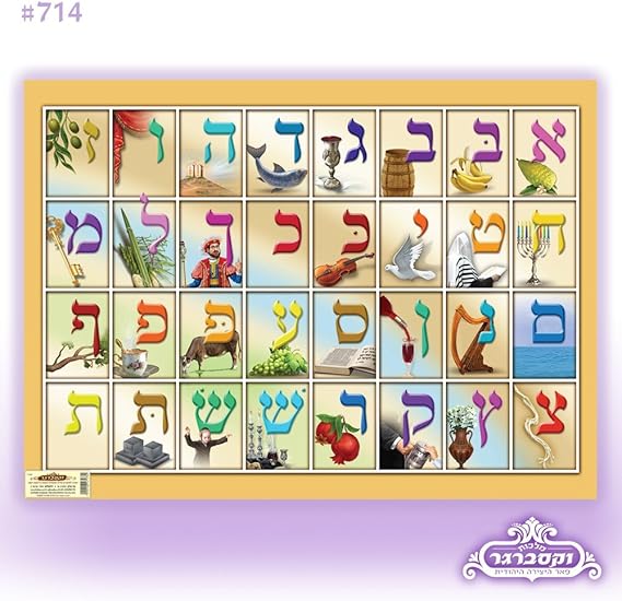 Amazon Aleph Bais Chart Poster 19 X 26 Glossy Coated Card amazon-aleph-bais-chart-poster-19-x-26-glossy-coated-card