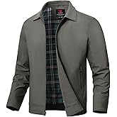 TBMPOY Mens Lightweight Jackets Light Windbreaker Full Zip Casual Work Jacket Golf Business Fall Track Coat with Pockets