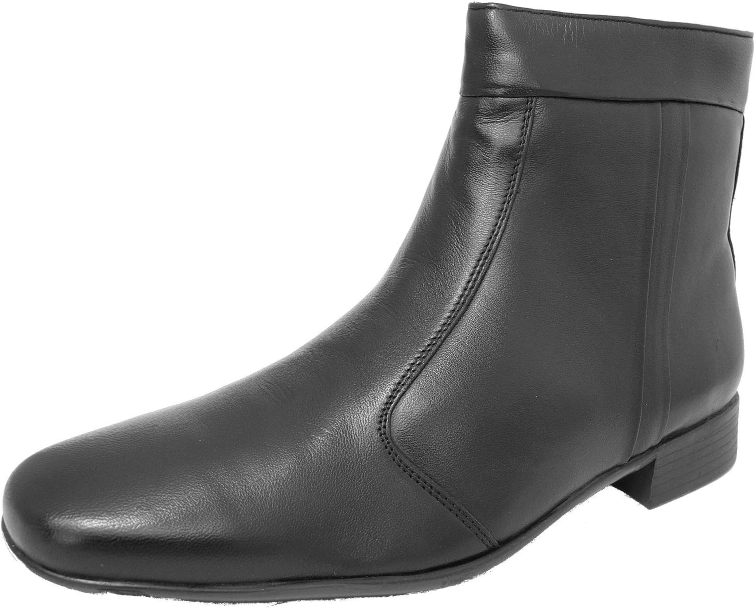 Mens Real Leather Zipped Chelsea Ankle Boots Inside Zip Size 6 7 8 9 10 11 12