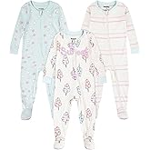 HUGGIES unisex-baby 3-pack Footed Coverall Pajamas