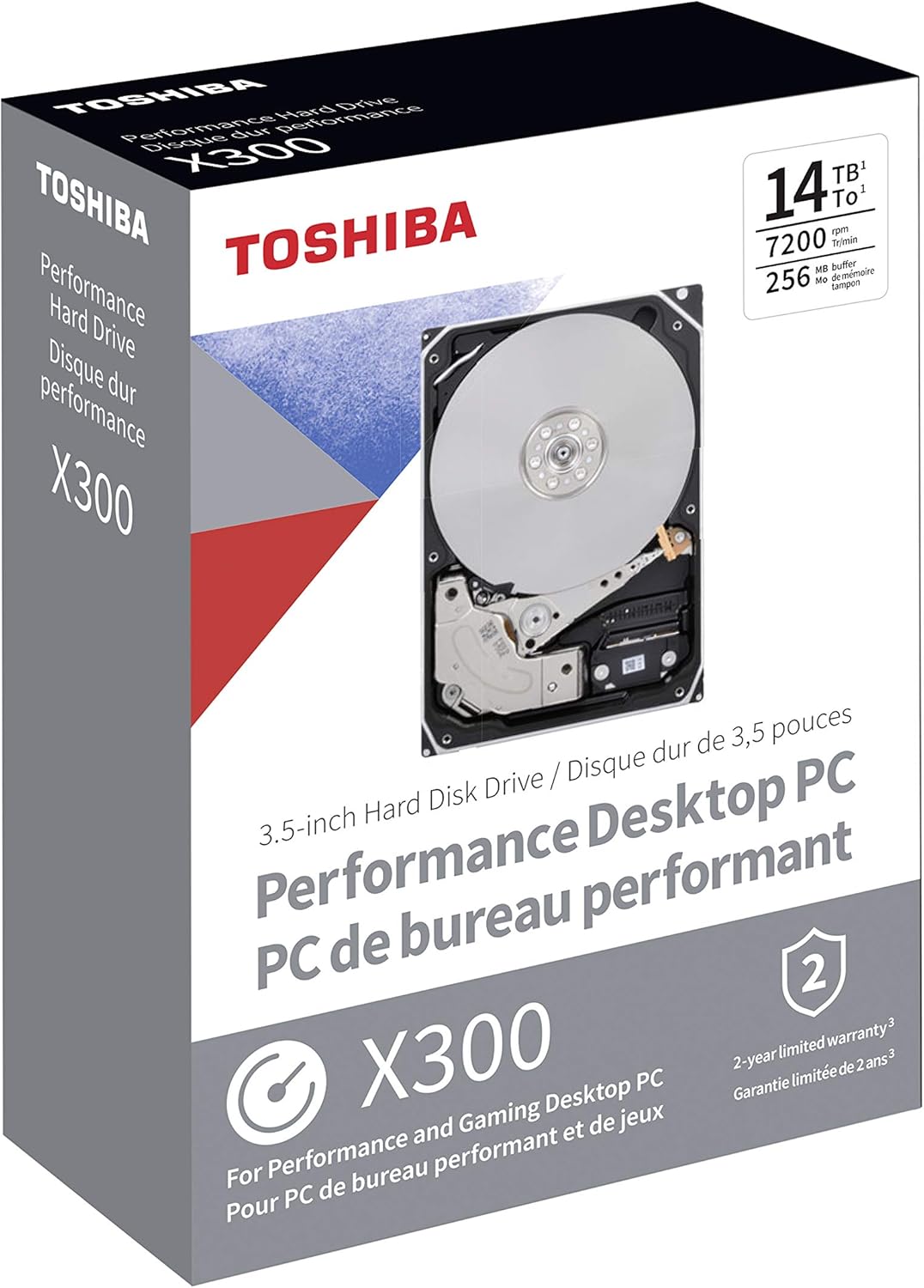 Toshiba X300 14TB Performance & Gaming 3.5-Inch Internal Hard Drive - CMR SATA 6 Gb/s 7200 RPM 256 MB Cache - HDWR21EXZSTA - Image 5