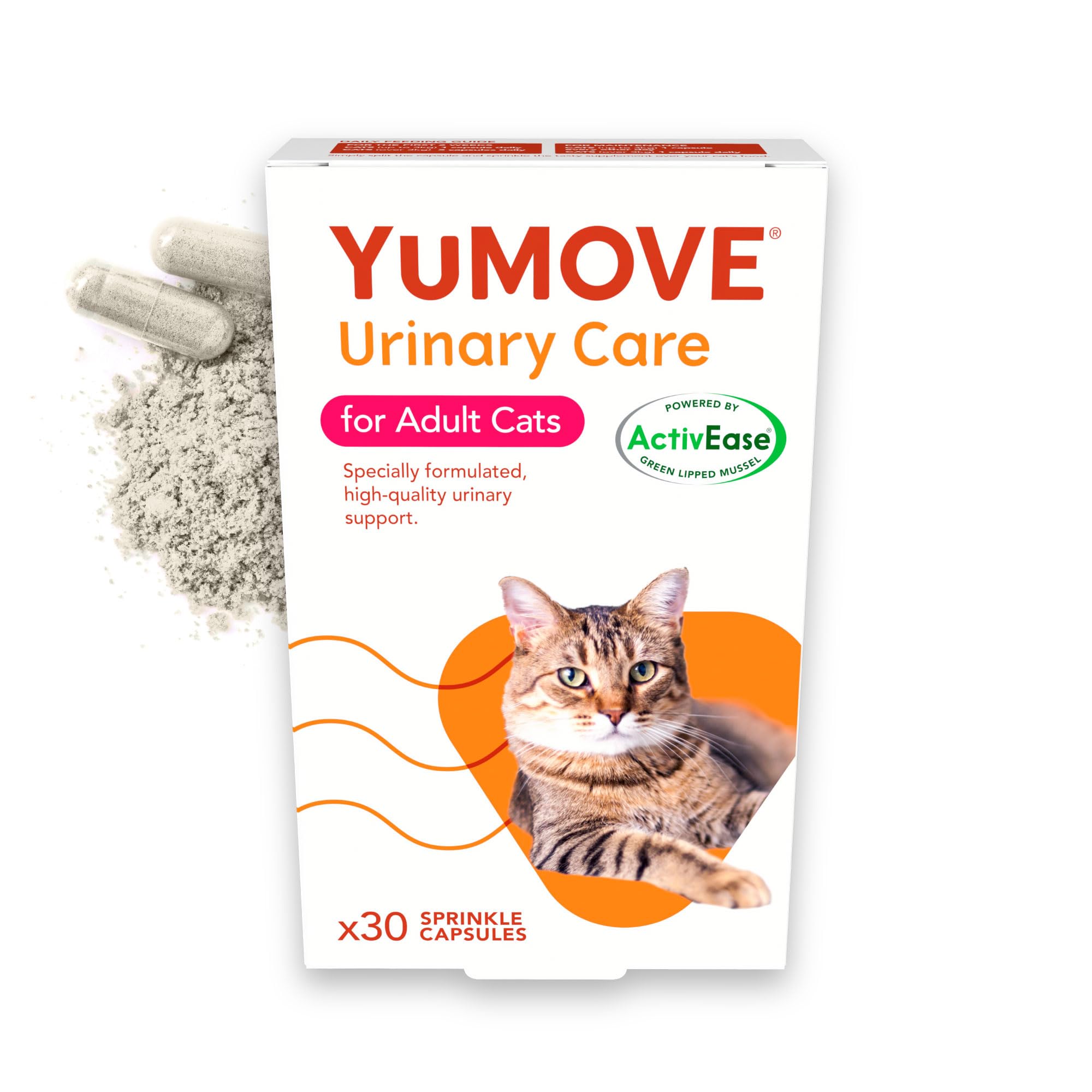 YuMOVE Urinary Care Supplements for Adult Cats, Urinary and Bladder Support with Natural Ingredients, 30 Sprinkle Capsules