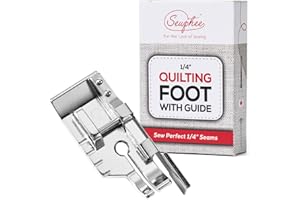 Quarter Inch Snap On Quilting Foot with Guide – Compatible Brother 1/4 Inch Quilting Foot for most 7mm Low Shank Sewing Machi