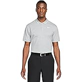 Nike Dri-FIT Victory Stripe Polo, Light Smoke Grey/White, Small