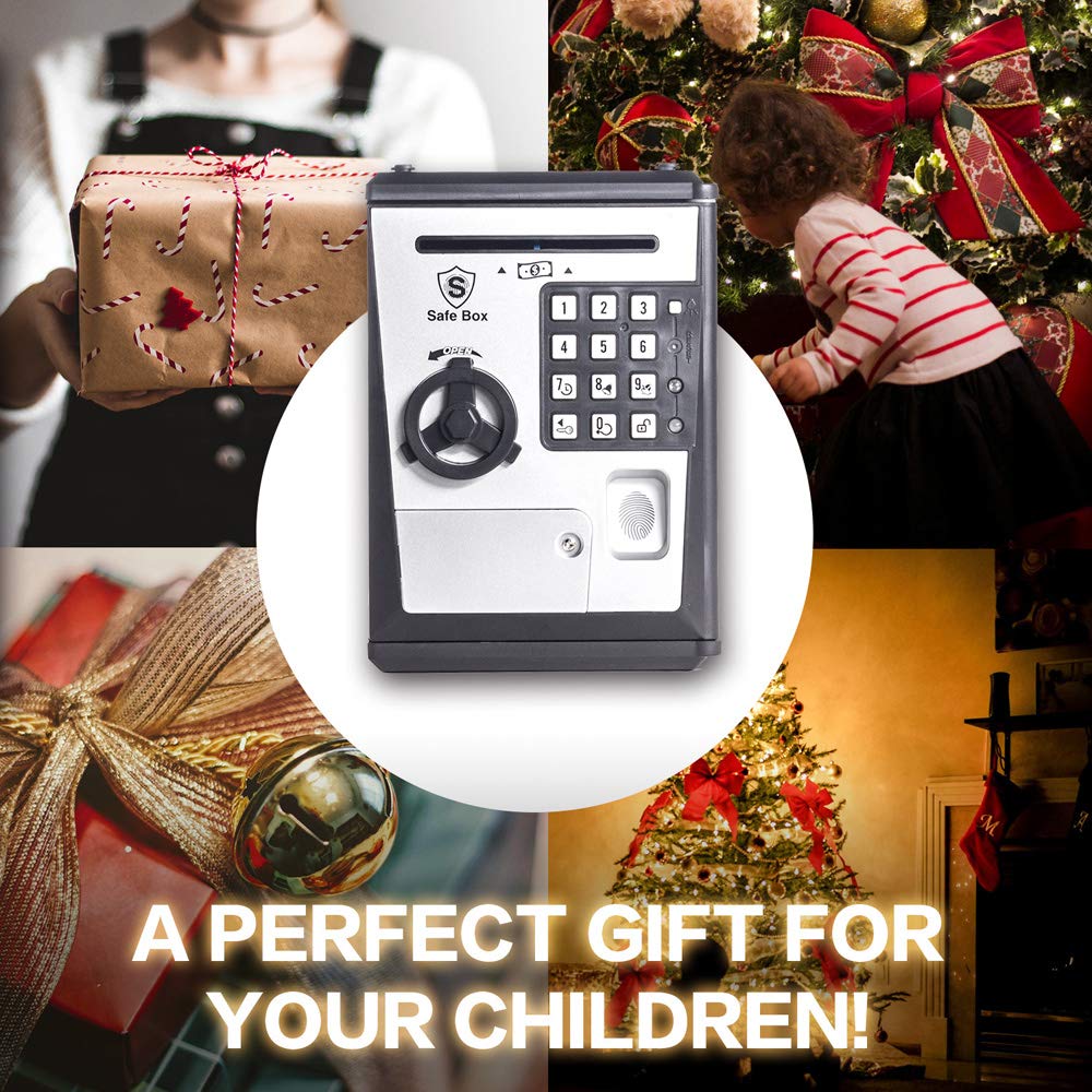 Toy Piggy Bank Safe Box Fingerprint ATM Bank ATM Machine Money Coin Savings Bank for Kids