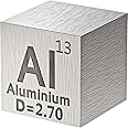 Gallant Metals Aluminum Cube - Metal Element Cubes - Laser Engraved Density Cube Set for a Periodic Table of Elements Collection - (Aluminum, 10mm)