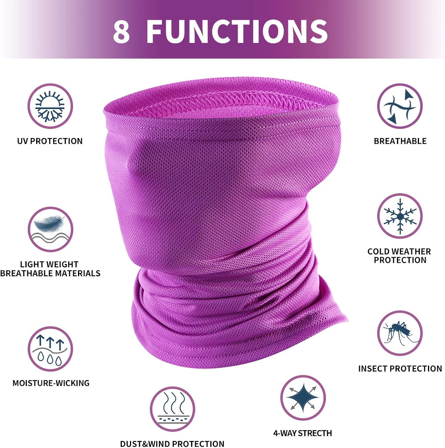 6 Pieces Neck Gaiter Balaclava Scarf Face Mask, Summer Cooling Reusable Bandana. at  Men’s Clothing store