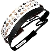 Sweaty Bands Womens Girls Headband - Non-Slip Velvet-Lined Exercise Hairband - 2-Pack Dogs Days and Wicked Black 5/8-Inch