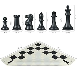 ELONGDI Tournament Chess Set with 20" Silicone