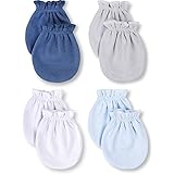 Baby Mittens Newborn - 100% Organic Cotton, Soft No Scratch Gloves - Hypoallergenic Infant Hand Mittens with Elastic Wrist - 