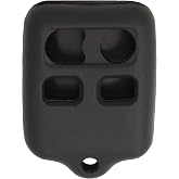 Keyless2Go Replacement for New Silicone Cover Protective Case for 4 Button Remote Key Fobs FCC CWTWB1U345 CWTWB1U331 - Black
