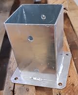 LLB Bolt Down Square Bracket 100mm x 100mm Post Base Heavy Duty Galvanised view 9
