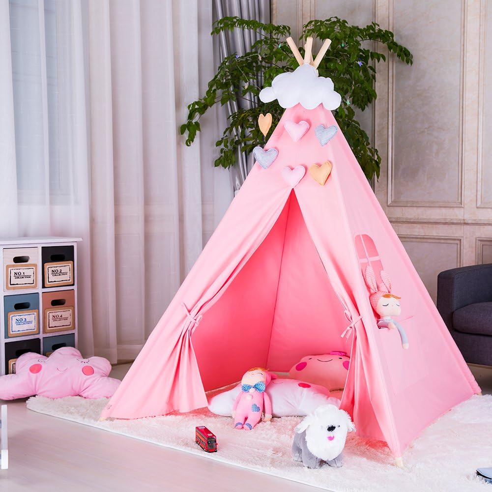 Triclicks Tipi Enfant Avec Tapis De Sol Toile Enfants Jouent Tente triclicks-tipi-enfant-avec-tapis-de-sol-toile-enfants-jouent-tente