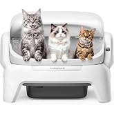 Meowant Extra Large Automatic Litter Box Infrared Scanning and Anti-Pinch | Self Cleaning Litter Box for Multiple Cats, Open Top Design with APP Control, 12L Waste Bin, Odor Free, L Space