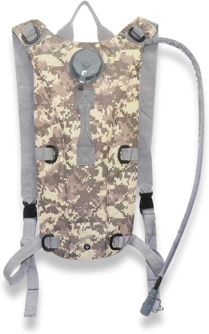 Echoss Hydration Pack, with 3L Hydration Bladder Water Backpack, Great for Hiking Hunting Running Climbing Cycling Camping Outdoor Sport Activities (Gray Camouflage)