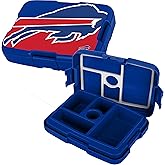 FOCO NFL Unisex-Adult Officially Licensed 2-Tone Big Logo Team Color Football Leak Proof 5 Compartment Bento Lunch Box - Buffalo Bills