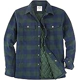 Dubinik® Mens Shacket Lightweight Jacket Cozy Warm Lined Overshirt Flannel Shirts For Men Long Sleeve Snap Casual Plaid