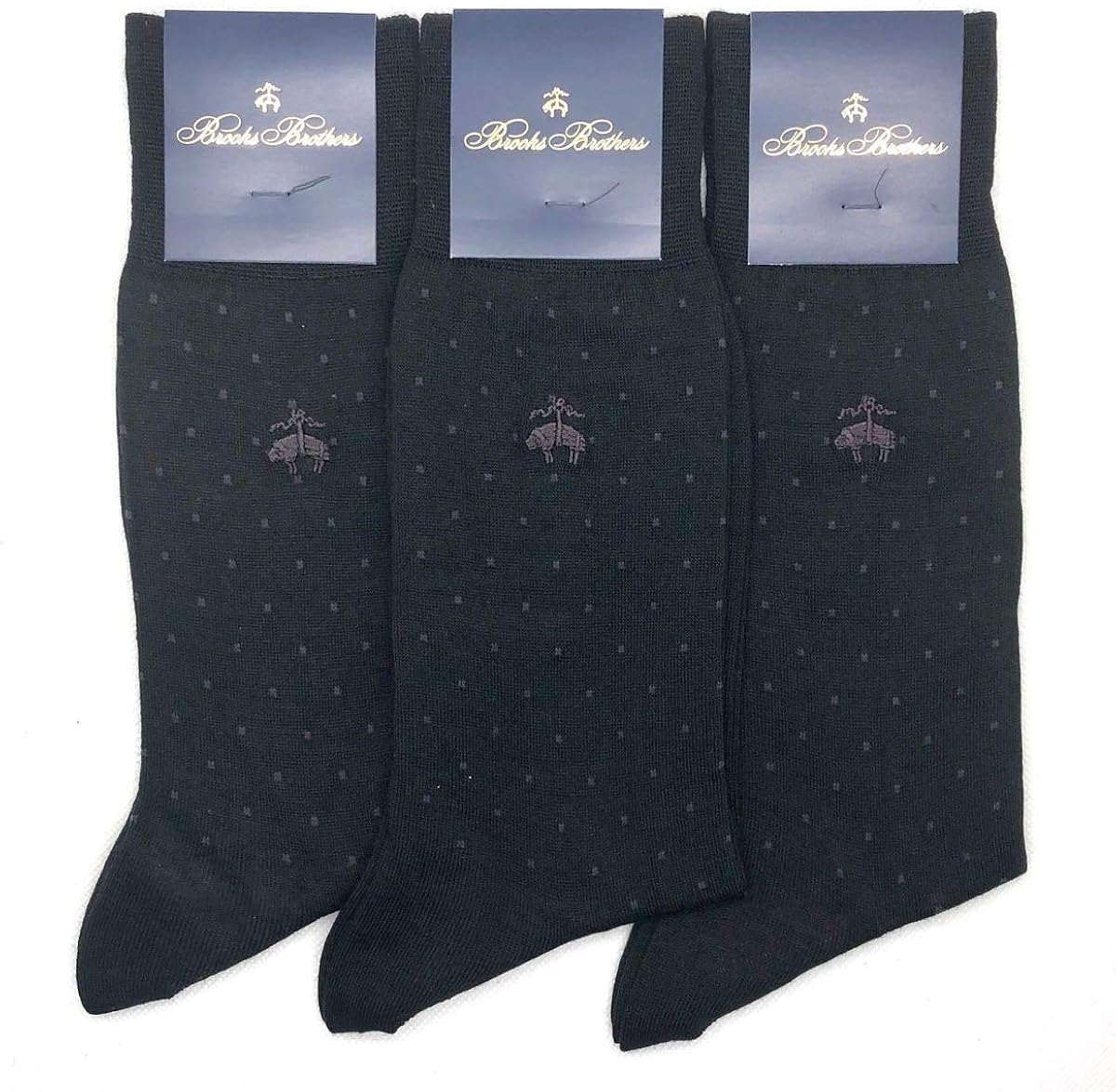 Amazon Co Jp ブルックスブラザーズ ビジネスソックス 靴下 紳士 25 26cm 3足 ブラック ドット 服 ファッション小物