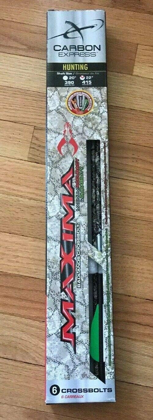 Carbon Express 52230 Maxima Badlands 20" Bolt 3Pk with Universal Nock System, Black : Sports & Outdoors