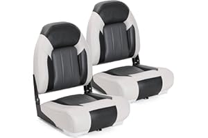 SUNDGORA Deluxe Marine High Back Folding Boat Seat,Stainless Steel Screws Included