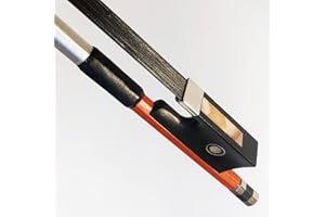 WinsterBow Brazilwood Ebony Violin Bow 3/4 with Natural Horsehair (Black Horse Hair Violin Bow 3/4)