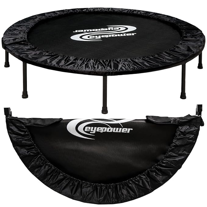 eyepower faltbarer Ø 130cm Trampolin inkl. Randpolster Indoor Outdoor Trampolin Gartentrampolin Fitness-Trampolin 120 Kg
