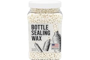BW BLENDED WAXES, INC. Blended Waxes, Inc. Bottle Sealing Wax 1 lb. Pastilles - Resilient and Versatile Bottling Wax For Wine, Beer, and Liquor Bottle Sealing - Seals Between 25-30 Bottles (White Pearl)