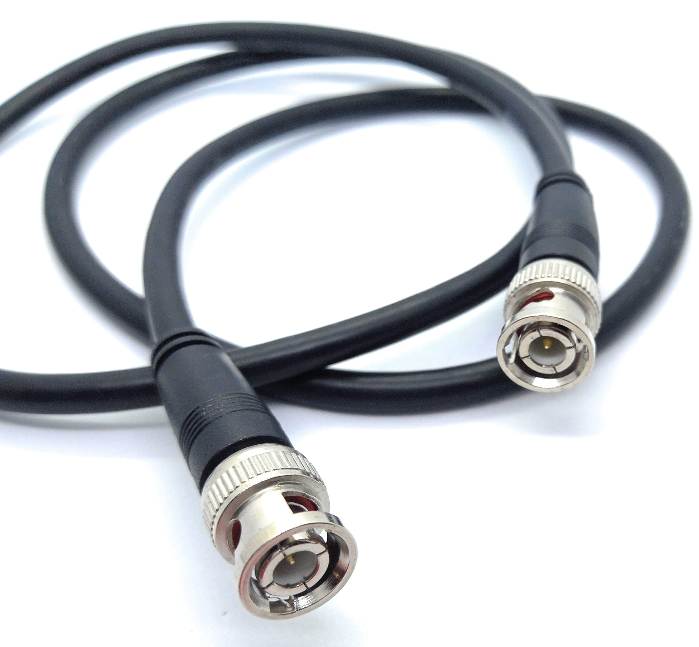 DRUT 1m BNC to BNC Cable Lead, Coaxial RG59/RG59U 75ohm for CCTV Video Camera, Male to Male Plugs 3.3ft