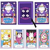 99FOX Meows Tarot Card Deck with Guidebook for Adults Beginners Cute Cards Cat Lovers