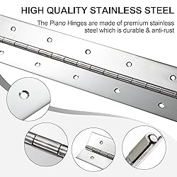 2 Pack Heavy Duty Piano Hinge 36 Inch x 2 Inch