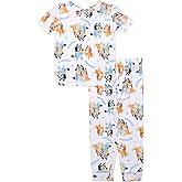 Bluey boys 2-piece Snug-fit Viscose Pajama Set, Soft & Cute for Kids