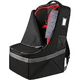 YOREPEK Padded Car Seat Travel Bag Backpack for Airplane, Heavy Duty Car Seat Bags for Air Travel, Carseat Cover for Airplane