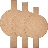 120 Pieces Precut Circle Cake Pan Liners Round Parchment Paper Non-stick Parchment Paper with Lift Tabs for Baking (Brown)