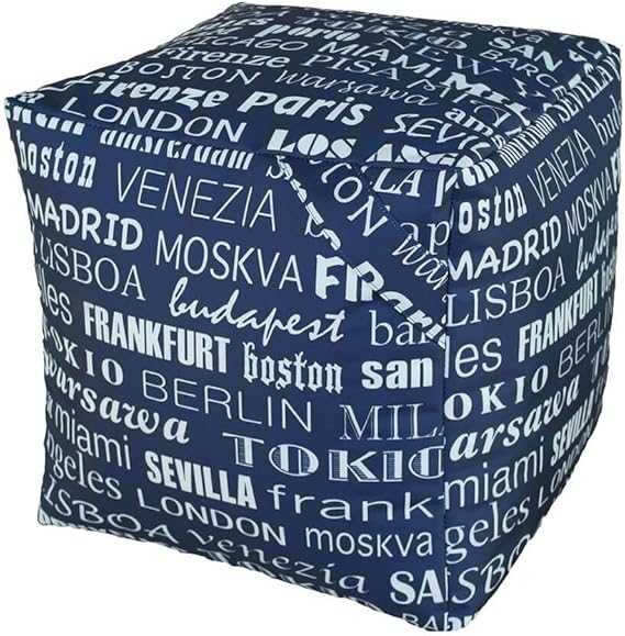 avalli Puf Puff Puf Cubo 40 x 40 x 40 cm Big City Azul: Amazon.es: Hogar