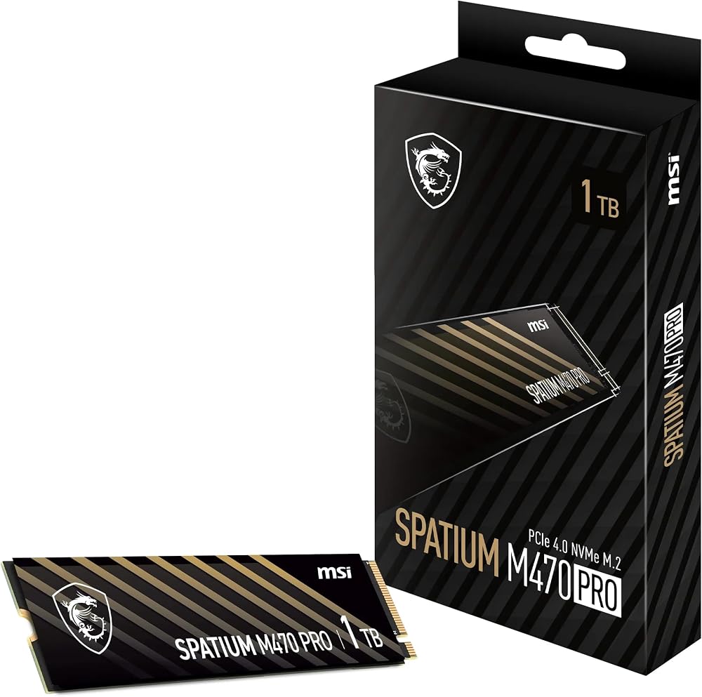MSI SPATIUM M470 Pro PCIe 4.0 NVMe M.2 1TB SSD