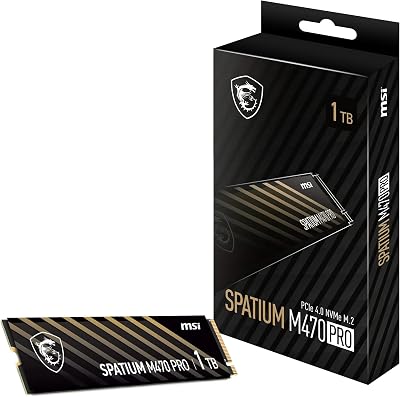 MSI SPATIUM M470 Pro PCIe 4.0 NVMe M.2 1TB SSD