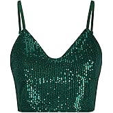 MINTLIMIT Women Rhinestone Tank Top Beaded Crop Top Sexy Bustier Corset Rave Festival Party Bra Sequin Summer Outfit
