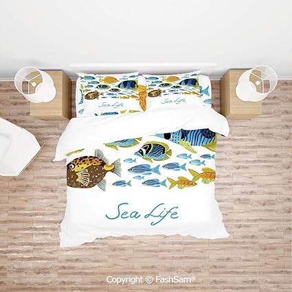 Amazon Com Fashsam Duvet Cover 4 Pcs Comforter Cover Set Vivid