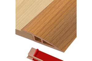 EASETHRIFT Door Thresholds Floor Transition Strip 36 inch, 1/2'' ~ 3/5'' Threshold Ramps for Doorways, Edge Reducer Vinyl Transition Strip for Door Floor (Light Brown)