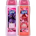 Suave Body Wash Variety 2-Pack, Sweet Pea & Violet + Wild Cherry Blossom – Gentle Body Washes with Floral Blend Oil Essence, 18 Oz Ea