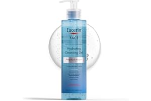 Eucerin Face Gentle Cleansing Hydrating Cleansing Gel, Daily Face Wash and Makeup Remover with Hyaluronic Acid, 13.5 Fl Oz Bottle