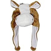 Bioterti Plush Fun Animal Hats One Size Cap Polyester With Fleece Lining