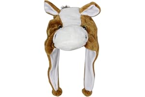 Bioterti Plush Fun Animal Hats One Size Cap Polyester With Fleece Lining