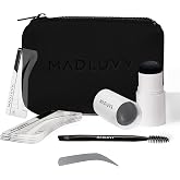 MADLUVV Brow Stamp Kit, 9 Stencils &amp; Pomade for Sparse Brows (Dark Grey)