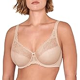 DELIMIRA Women's Plus Size Full Coverage Underwire Unlined Minimizer Lace Bra