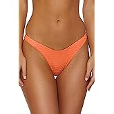 ISABELLA ROSE Women's Maza High Leg Bikini Bottom, Cheeky Coverage, Swimwear Separates