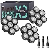 Bald Head Shaver Replacement Blades for Head Shaver, Premium 7 Blades Shaver Replacement Heads for Universal Head Shavers and Freedom Bald Men Grooming, 3 Cleaning Brush, 3 Pack