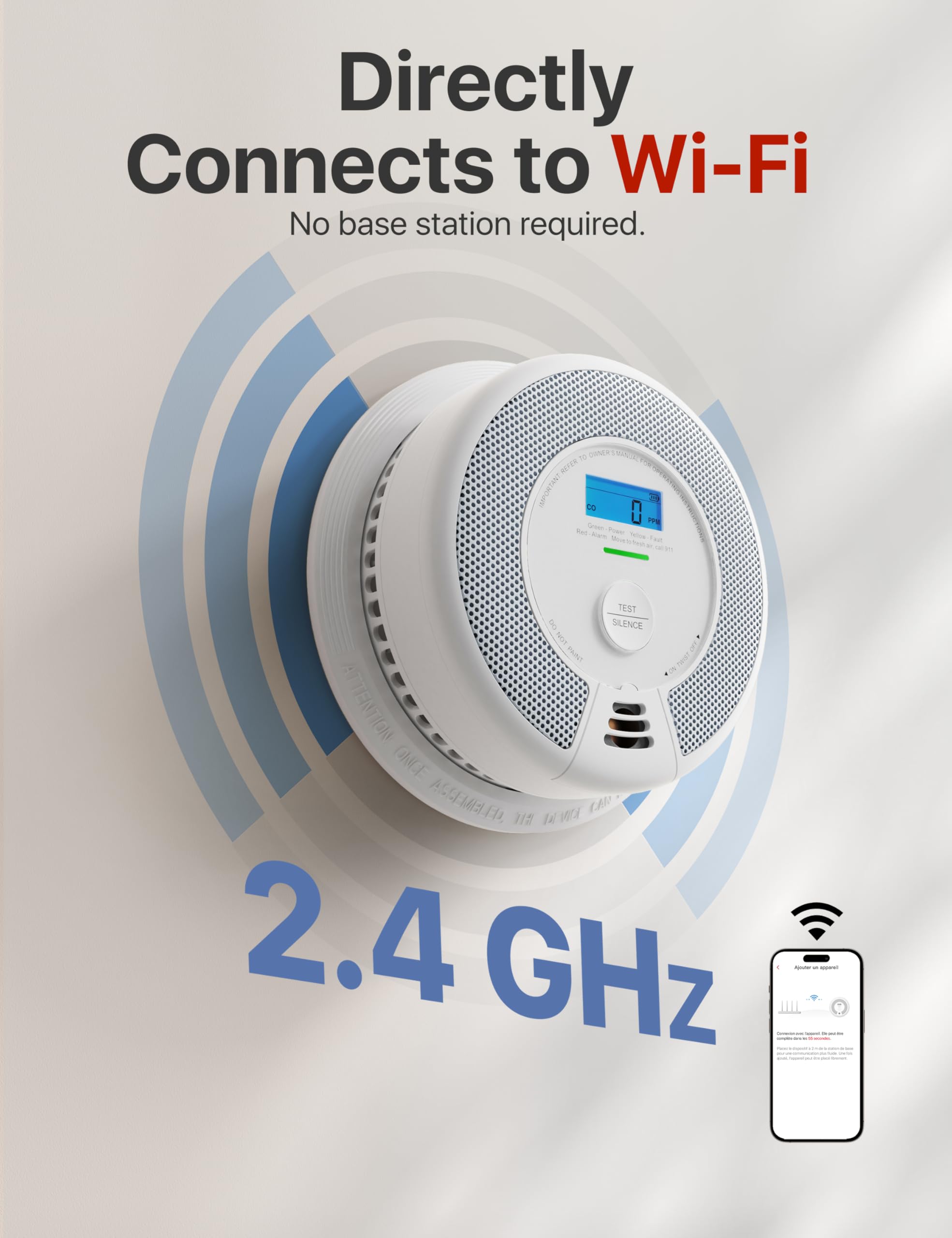 X-Sense Smart Smoke Detector Carbon Monoxide Detector Combo with Replaceable Battery, Wi-Fi Smoke and Carbon Monoxide Detector with Real-Time App Notifications, SC07-WX, 1-Pack