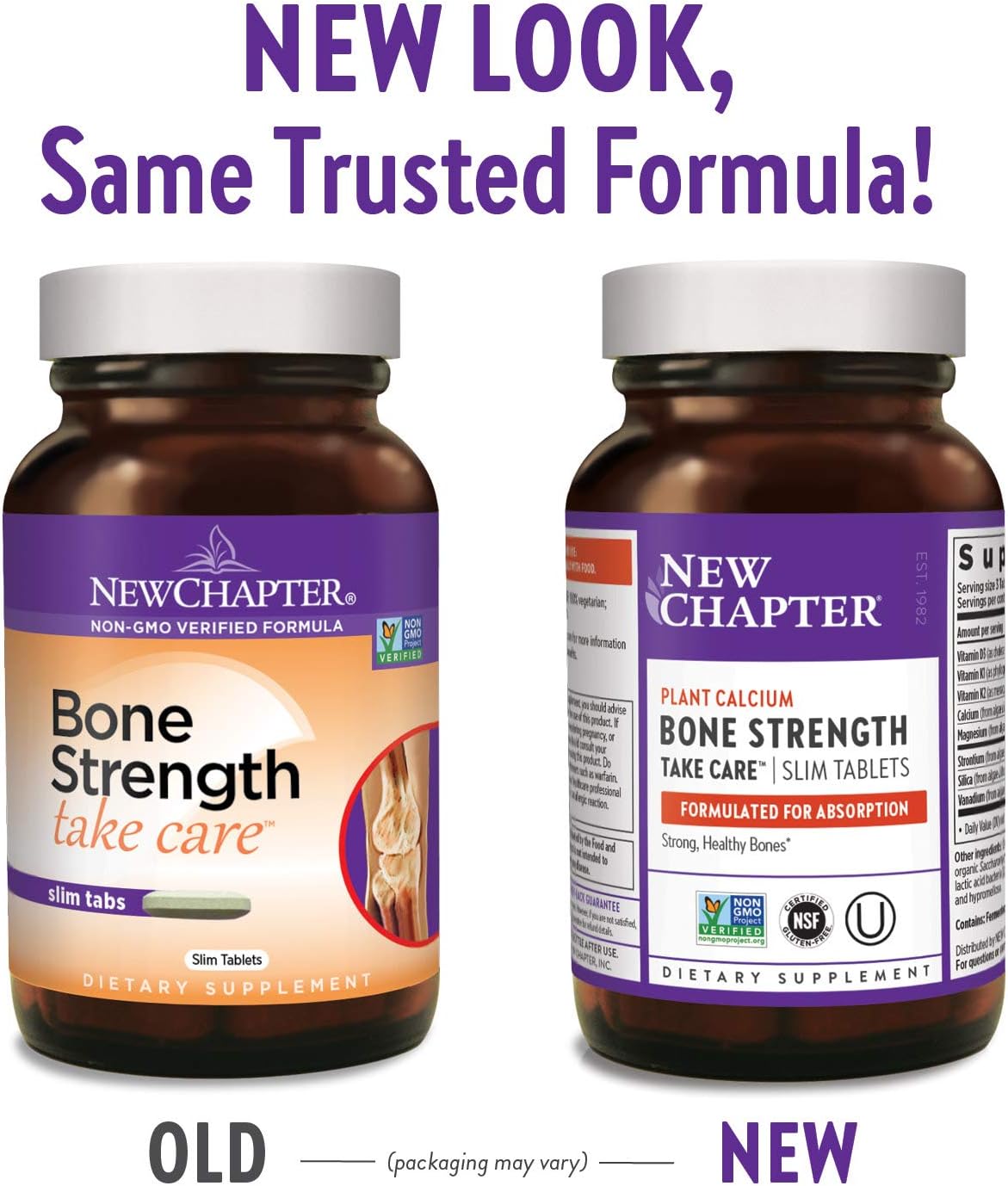 New Chapter Calcium Supplement – Bone Strength Whole Food Calcium with Vitamin K2 + D3 + Magnesium, Vegetarian, Gluten Free 120 Count (40 Day Supply): Health & Personal Care